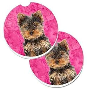 Caroline's Treasures KJ1230PKCARC sN [L[ ps[/[NV[ eA Jbv z_[ ԗpR[X^[ 2 ZbgALA}`J[ Caroline's Treasures KJ1230PKCARC Pink Yorkie Puppy/Yorkshire Terrier Set o