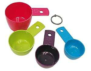 R&M International Colorful Measuring Cups, 4-Piece Set