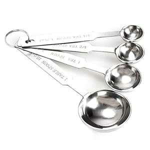 vʃXv[AϋvXeXX`[vʃXv[A܂͉t̗pAXpCXW[ɓKA4Zbg HuMble CeRAMicS Measuring Spoon,Heavy Duty Stainless Steel Metal Measuring Spoons for Dry or Liqui