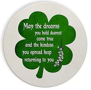 Z~bN Xg[ R[X^[ R[X^[ 4 Zbg - ACh̏j̋F Ȃ܂悤 O[ VbN Hat Shark Ceramic Stone Coaster Coasters Set of Four - Irish Bl