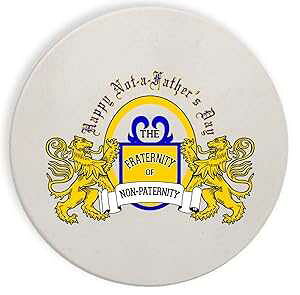 Z~bN Xg[ R[X^[ R[X^[ 4 Zbg - Happy Not A Father's Day for Him Fraternity of Non-Paternity Crest Hat Shark Ceramic Stone Coaster Coasters Set of Four - Happy Not A Father's Day for Him Fraterni