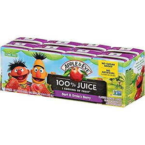 AbvCu ZT~Xg[g o[gƃA[j[̃x[W[XA4.23tʃIXA8JEgA5{pbN Apple & Eve Sesame Street Bert and Ernie's Berry Juice, 4.23 Fluid-oz, 8 Count, Pack of 5