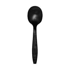 Jbg U2022B 5.6 C` PS dʎĝăX[vXv[AubN (1000 pbN) Karat U2022B 5.6" PS Extra-Heavy Weight Disposable Soup Spoon, Black (Pack of 1000)