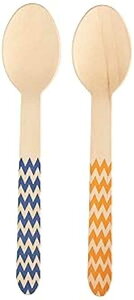 Perfect Stix GDS 158-24 ؐĝăJg[Xv[A6C`AJ[vg (24pbN) Perfect Stix GDS 158-24 Wooden Disposable Cutlery Spoon, 6", Printed Game Day Colors (Pack of 24)