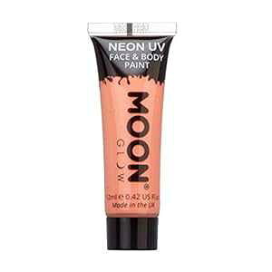 Moon Glow Pastel Neon Uv Face Paint, Pastel Coral, Single, 12ml