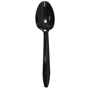 Jbg U2003B 5.6 C` PP ʎĝăeB[Xv[AubN (1000 pbN) Karat U2003B 5.6" PP Medium-Weight Disposable Teaspoon, Black (Pack of 1000)