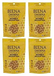 BIENA `qg݊[XgЂ悱XibNAnj[[XgA5IX (4pbN) BIENA Non-GMO Roasted Chickpea Snacks, Honey Roasted, 5 Ounce (Pack of 4)
