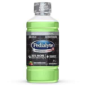 Pedialyte AdvancedCare Plus �d�����h�����N�A1 ���b�g���A�d������ 33% �����܂܂�APreActiv �v���o�C�I�e�B�N�X���܂܂�Ă��܂��A�L�E�C �x���[ �~�X�g Pedialyte AdvancedCare Plus Electrolyte Drink, 1 Liter, wit
