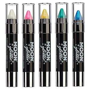 Moon Glitter FOb^[ yCg XeBbN/{fB N CNAbv tFCX & {fBp - 0.12IX - 5{Zbg Iridescent Glitter t Stick/Body Crayon makeup for the Face & Body by Moon Glitter - 0.12oz