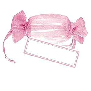 Amscan �s���N �E�F�f�B���O ���b�p�[ �В��A�X�^���_�[�h Amscan Pink Wedding Wrapper Drawstring, Standard