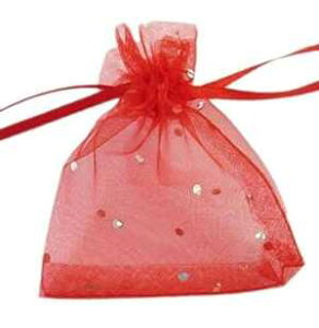 PEPPERLONELY uh 100  bh p[eB[LOi В I[KU MtgobO 90x70mm (3-1/2x2-3/4 C`) PEPPERLONELY Brand 100PC Red Party Favor Drawstring Organza Gift Bags 90x70mm (3-1/2x2-3/4 Inch)
