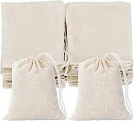 1 Count (Pack of 50), Tatuo 50 Pcs 3 x 4 Inches Muslin Bags Cotton Drawstring Bags Canvas Linen Bag Sachet Bag Reusable Empty Gift Pouch for Party Home Supplies