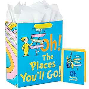 Hallmark 13 C` [W hN^[ X[X ƃMtgobO eBbVy[p[ƑƃJ[h (Oh! The Place You'll Go!) t ZActAwAŌwZ̑Ɛp Hallmark 13" Large Dr. Seuss Graduatio