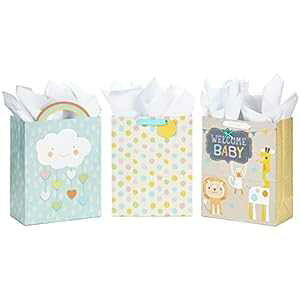 Hallmark 13 C` [W MtgobO lߍ킹 eBbVy[p[t (3 pbNANEhƃC{[ALApXe) Hallmark 13" Large Gift Bags Assortment with Tissue Paper (Pack of 3, Cl