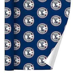 OtBbNȂ NHL RoX u[ WPbg S Mtg [ GRAPHICS & MORE NHL Columbus Blue Jackets Logo Gift Wrap Wrapping Paper Rolls