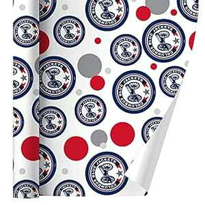 OtBbNȂ NHL RoX u[ WPbg S Mtg [ GRAPHICS & MORE NHL Columbus Blue Jackets Logo Gift Wrap Wrapping Paper Roll