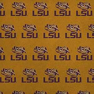 OtBbNƂ̑ LSU ^CK[AC CG[ v~A Ntg [ Mtg bv  GRAPHICS & MORE LSU Tiger Eye on Yellow Premium Kraft Roll Gift Wrap Wrapping Paper