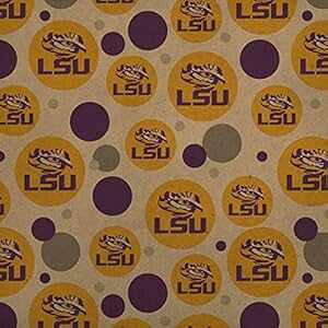 OtBbNƂ̑ LSU ^CK[AC CG[ v~A Ntg Mtg bv  [ GRAPHICS & MORE LSU Tiger Eye on Yellow Premium Kraft Gift Wrap Wrapping Paper Roll