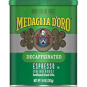 Medaglia D'Oro fJtF C^A [Xg GXvb\ X^C OEh R[q[A10 IX Medaglia D'Oro Decaf Italian Roast Espresso Style Ground Coffee, 10 Ounces