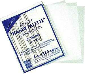 White, Masterson Handy Palette acrylic paper, White 30 Pack