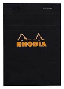 Rhodia 80 V[g Ot A4 x 6 C`AubN Rhodia 80 Sheet Graph Notepads, 4 by 6", Black