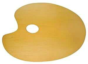 Heritage Arts, Beechwood Oval Palette, Wooden ting Tool with Thumb Hole, 13 x 9-3/4 Inches - Large