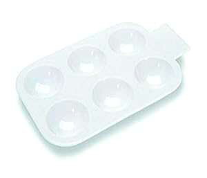 Darice Plastic Palette-3.5"X5.6" - 6 Cavity