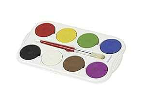 WbNEV\ eyyCgP[LZbg gCtAA\[gJ[AP[L8AuV1{ Jack Richeson Tempera t Cake Set with Tray, Assorted Colors, 8 Cakes and 1 Brush