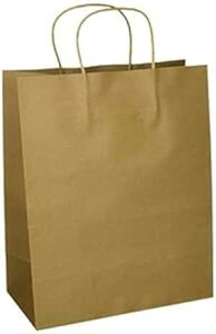 Fun Express Simple Brown Paper Gift 10.5" x 5.25" x 13" Pack of 12 Bags, 10 1/2" x 5 1/4" x 13", 12 Count