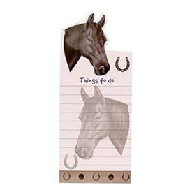 「Horse Magnetic List Pads」ユニークな形の付箋パッドのサイズは8.5×3.5インチです。 E&S Pets "Horse Magnetic List Pads" Uniquely Shaped Sticky Notepad Measures 8.5 by 3.5 Inches