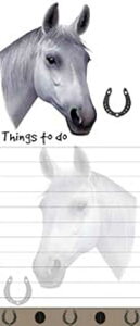 uHorse Magnetic List Padsvj[NȌ`̕tⳃpbh̃TCY8.5×3.5C`łB E&S Pets "Horse Magnetic List Pads" Uniquely Shaped Sticky Notepad Measures 8.5 by 3.5 Inches