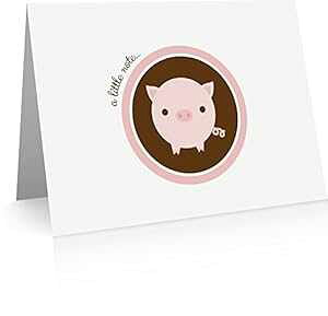 ؂̃J[h (t 24 ) Little Notes by Comptime Pig Note Cards (24 cards with blank envelopes)