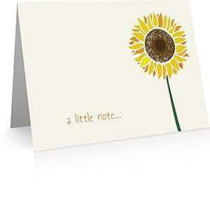 Ђ܂m[gJ[h (24 ̃J[hƕ) Ђ܂J[hƕ Little Notes by Comptime Sunflower Note Cards (24 Cards and Envelopes) Sunflower Cards with Envelopes
