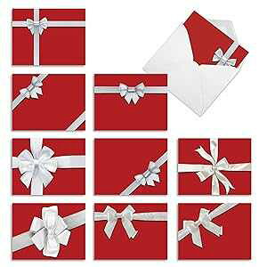 The Best Card Company ? [NX}XJ[h 10 oN ? jzf[p^[A{bNXJ[hlߍ킹 (4 x 5.12 C`) ? ^CI M2262 The Best Card Company - 10 Merry Christmas Cards Bulk - Fes