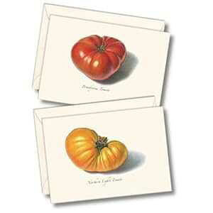 Earth Sky + Water - g}glߍ킹m[gJ[hZbg - tuNJ[h 8  (2 X^Ce 4 ) Earth Sky + Water - Tomato Assortment Notecard Set - 8 Blank Cards with Envelopes (4 each of 2 styles)