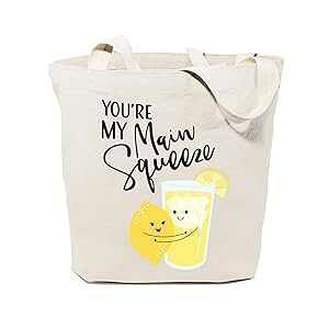 The Cotton & Canvas Co. You're My Main Squeeze �ė��p�\�ȐH���i�o�b�O�ƃt�@�[�}�[�Y �}�[�P�b�g �g�[�g�o�b�O The Cotton & Canvas Co. You're My Main Squeeze Reusable Grocery Bag and Farmers Market Tote Bag