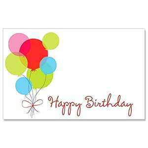 Happy Birthday �o���[�������J�[�h/�M�t�g�^�O - 3 1/2 x 2 1/4 (50) NW Happy Birthday Balloon Enclosure Cards/Gift Tags - 3 1/2 x 2 1/4 (50)