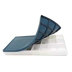 Honbay 24 Wells Plastic t Palette t Tray with Soft Lid for Watercolors, Gouache, Acrylic and Oil t