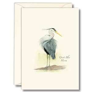 Earth Sky + Water - �I�I�A�I�T�M II �m�[�g�J�[�h�Z�b�g - �����t���u�����N�J�[�h 8 �� Earth Sky + Water - Great Blue Heron II Notecard Set - 8 Blank Cards with Envelopes