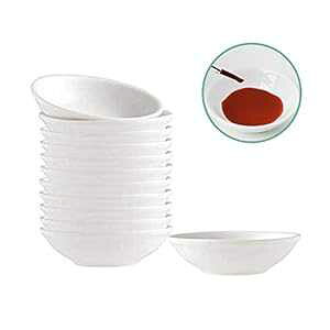 Anishe Porcelain White Round Watercolor t Palette Container Dish for ting, Small Jewelry Storage 13 Pack