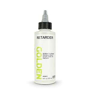 Golden Artist Colors Retarder by GOLDEN, 8 fl oz. / 237 ml bottle, Professional Acrylic Fluid Mediums and Additives