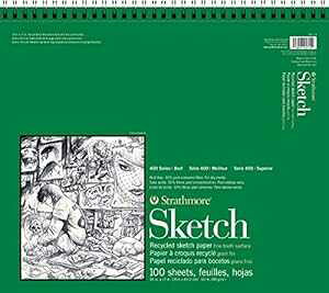 Strathmore 400 Series Recycled Sketch Pad, 14"x17" Wire Bound, 100 Sheets