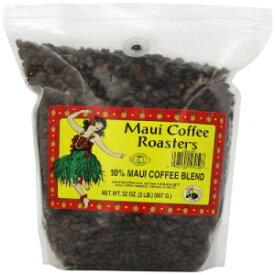 マウイコーヒーロースターホールビーンコーヒーバルク、マウイブレンド、2ポンド Maui Coffee Roasters Whole Bean Coffee Bulk, Maui Blend, 2-Pound