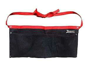 Zenport, Black, 8 1/4-Inch AG4030 Heavy Duty Canvas Double Pocket Apron Pouch, 17