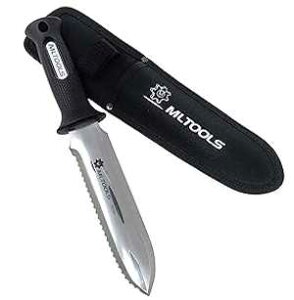 MLTOOLS Metal detecting knife, Heavy Duty Digging Knife with Ergonomic Handle - Ideal for Gardening, Camping, survival, Outdoor Adventures - Rust-Resistant Japanese Hori-Hori digging knife MLTOOLS Metal detecting knife, H