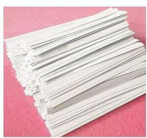 Easytle 5 C` y[p[ zCg cCXg ^C 100  Easytle 5" Paper White Twist Ties 100 Pcs