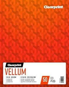 NAvg xpbhA24 LBA90 GSMA11 x 14 C`Apbh 50 Ae 1 (26321501311) Clearprint Vellum Pad, 24 LB, 90 GSM, 11 x 14 Inches, 50 Sheets Per Pad, 1 Each (26321501311)