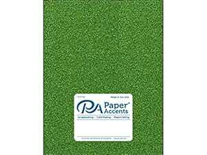 Paper Accents Ob^[RNV A[g&NtgTvCA8.5C` x 11C`ALECO[ Paper Accents Glitter Collection Art and Craft Supply, 8.5" x 11", Kiwi Green