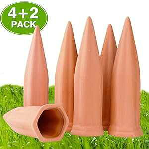 AUu 6 pbN eRb^ oP[V vg  C{g UY AUXpCN OAɍœKȎUu Remiawy Plant Watering Devices 6 Pack Terracotta Vacati