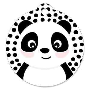 Party Like a Panda Bear - ベビーシャワーや誕生日パーティーの記念品ギフトタグ (20個セット) Big Dot of Happiness Party Like a Panda Bear - Baby Shower or Birthday Party Favor Gift Tags (Set of 20)